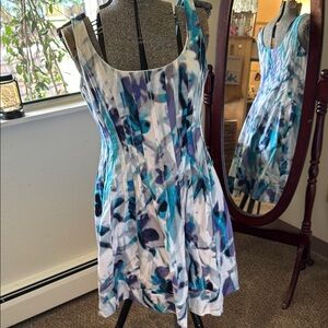 Alfani Blue Asymmetrical Sleeveless Mini Dress